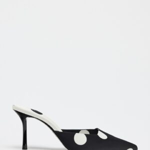 ZARA | POLKA DOT SATIN-EFFECT SLINGBACK HIGH HEELS